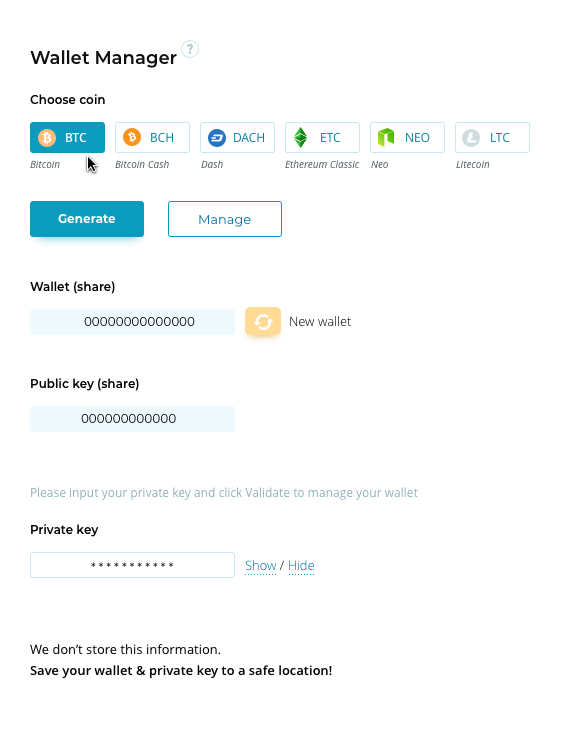 Wallet manager